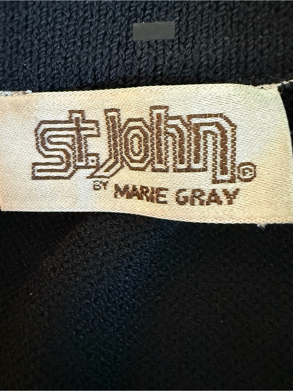 ST JOHN Marie Gray VTG Santana Knit Sequin Evening Jacket Blazer Black 2 - Picture 9 of 9